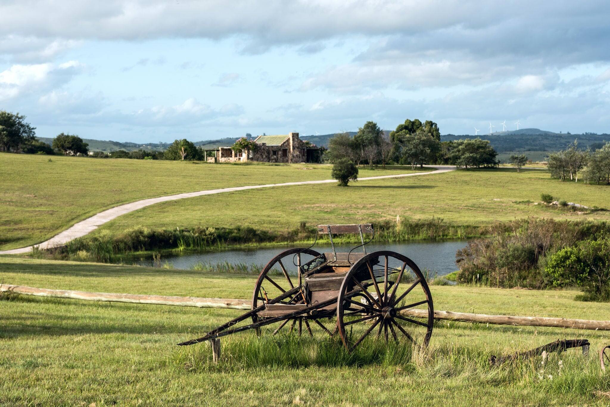 Sunny day in the middle of nowhere in the countryside of Uruguay