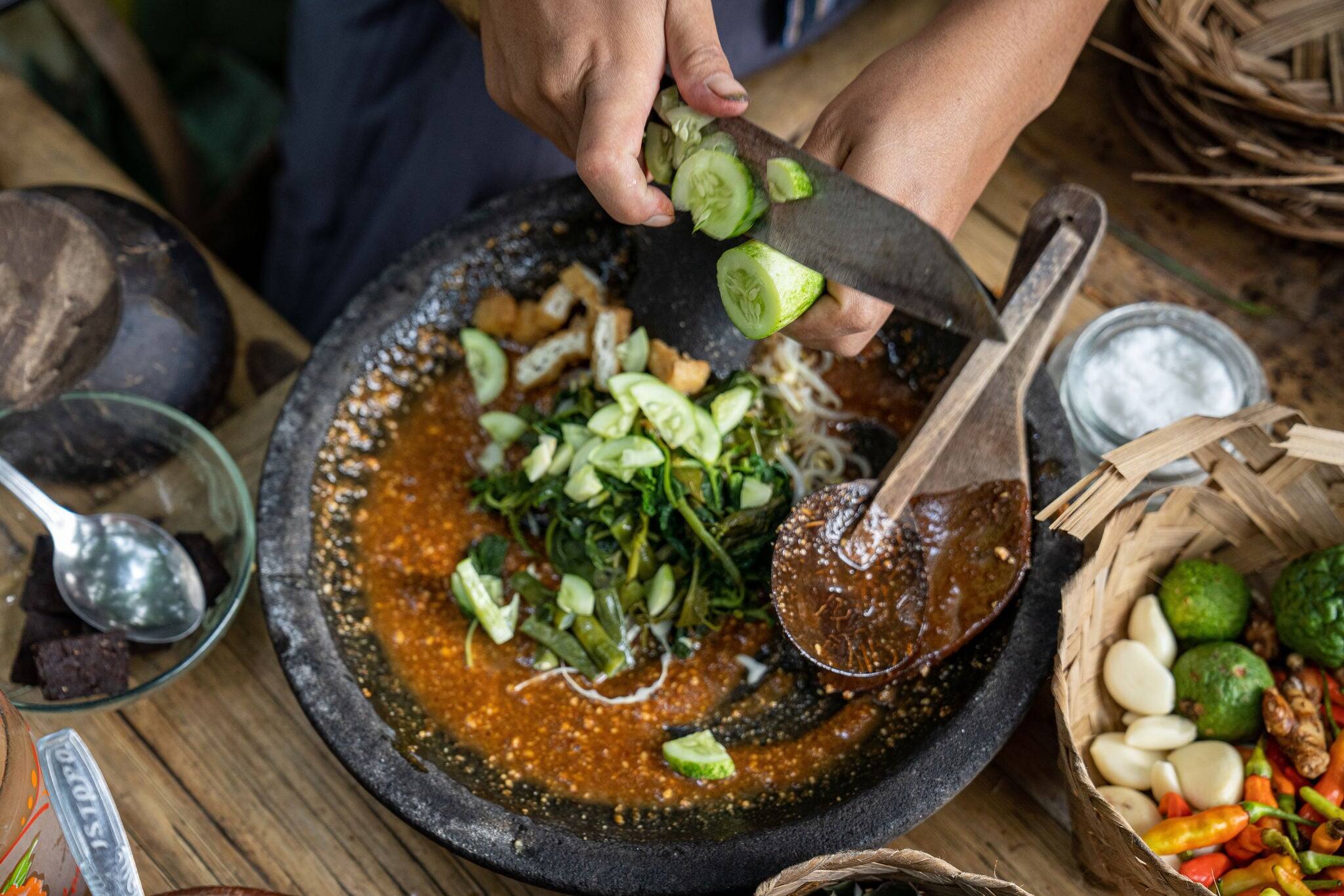 Rujak Cingur is a traditional food or snacks from Indonesia