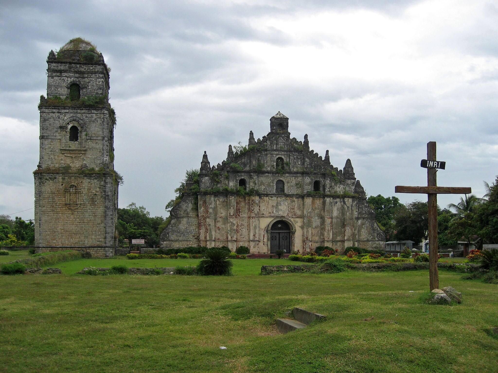 paoay church in ilocos norte northern luzon the philippines