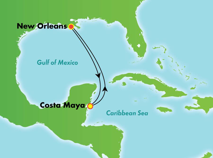 Caribe occidental desde Nueva Orleans, 5 días Caribe occidental desde Nueva Orleans, 5 días