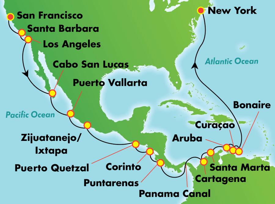 Canal de Panamá desde San Francisco, 21 días Canal de Panamá desde San Francisco, 21 días