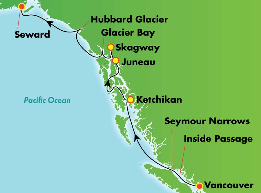 Explora Denali/Alyeska, 12 días - Tour en crucero hacia el norte Explora Denali/Alyeska, 12 días - Tour en crucero hacia el norte