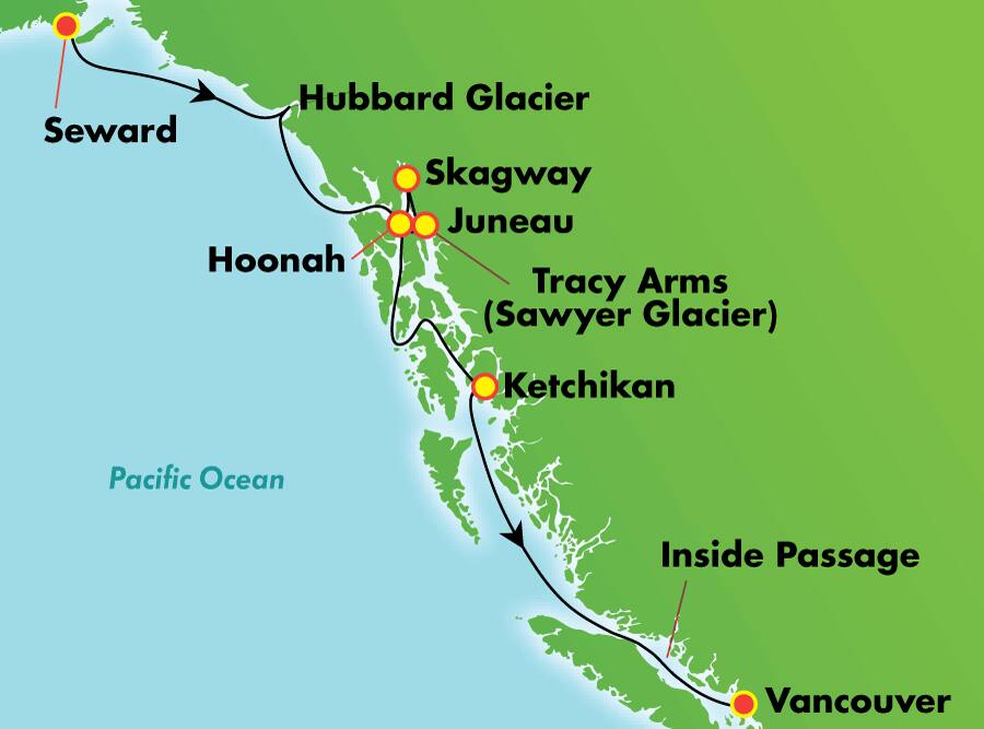 Denali/Alyeska, 12 días - Tour en crucero hacia el sur Denali/Alyeska, 12 días - Tour en crucero hacia el sur