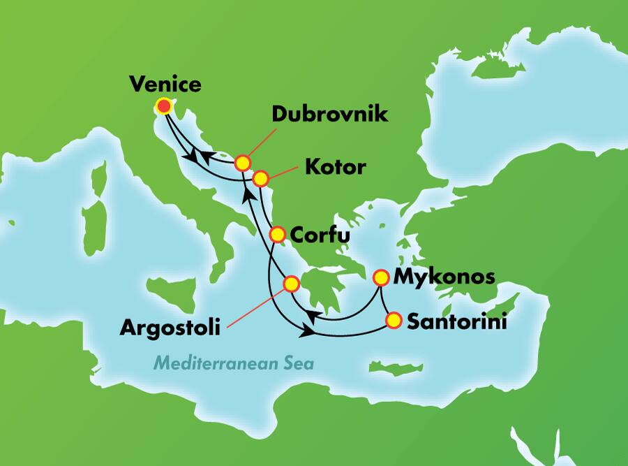 Islas griegas desde Venecia, 7 días Islas griegas desde Venecia, 7 días