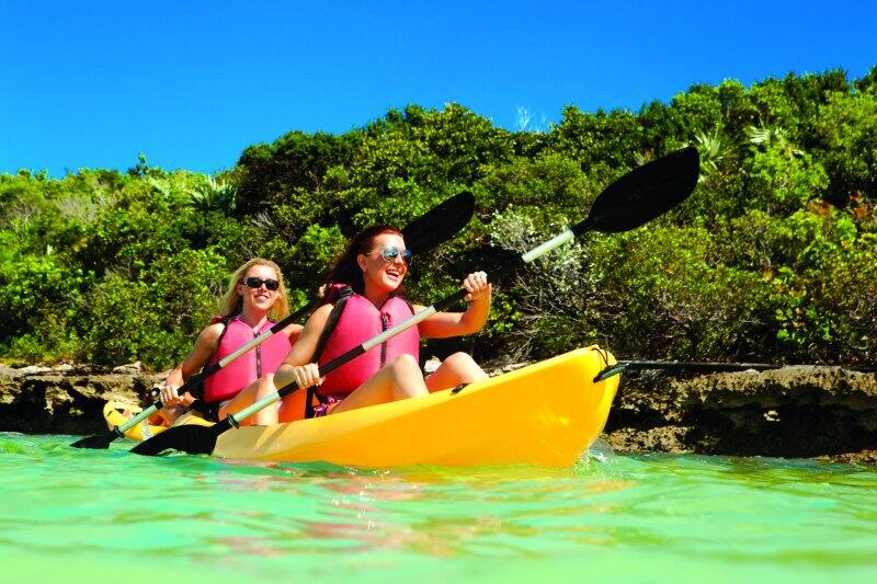 Kayak in Great Stirrup Cay Kayak in Great Stirrup Cay