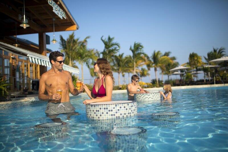 Harvest Caye Swim-Up Bar