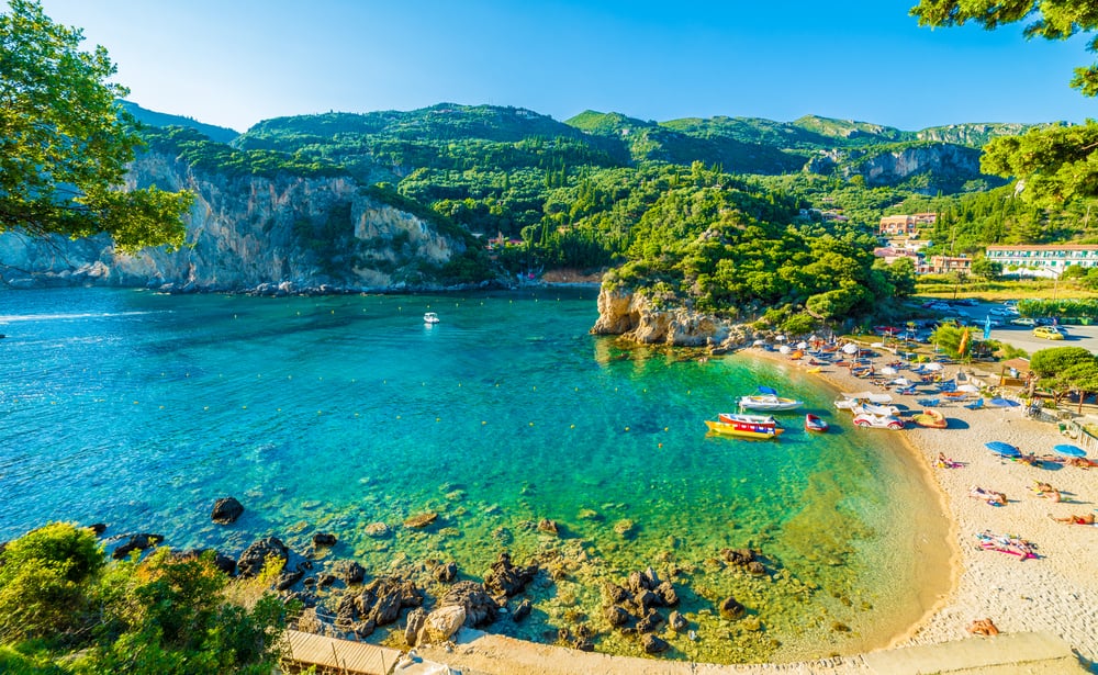 Beach in Corfu, Greece Beach in Corfu, Greece